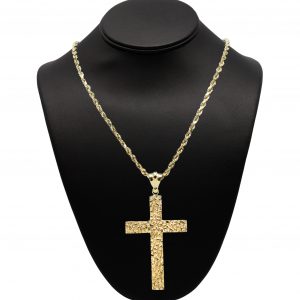Semi Solid Nugget Cross - Pendant