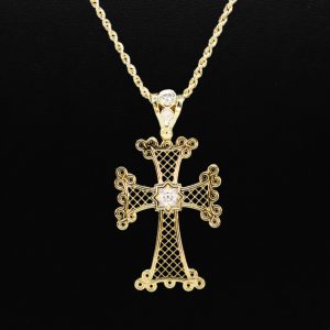 Cz Detailed Cross - Pendant - Image 3