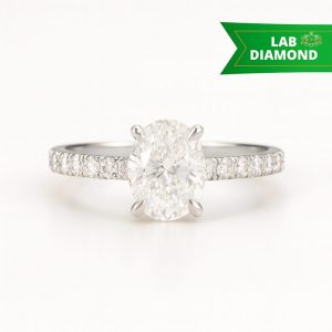 Oval Cut 1.39ct Lab - Diamond Ring