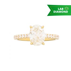 Oval Cut 2.44ct Lab - Diamond Ring