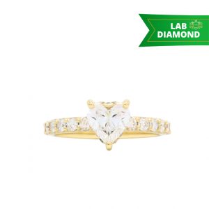 Heart 1.4ct Lab #190- Diamond Ring