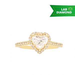 Heart Halo 1.6ct Lab #49- Diamond Ring