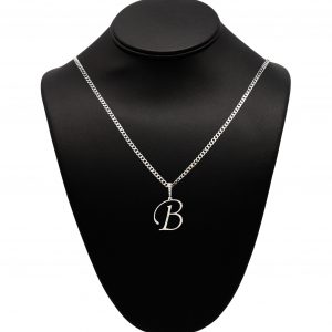 Diamond Letter B .60ct 14K - Diamond Pendant