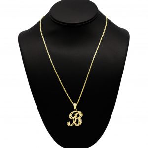 Large Script Nugget Letter B - Pendant