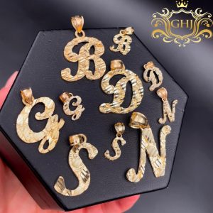 Small Script Nugget Letter B - Pendant - Image 3