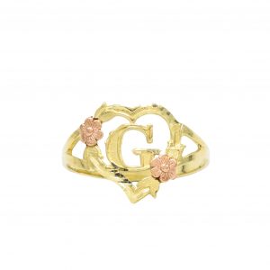 Heart Letter G Ring - Rings