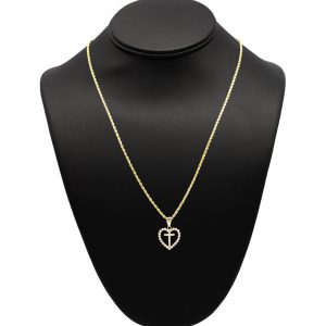 CZ Heart CZ Letter T - Pendant
