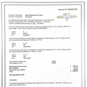 Heart 1.4ct Lab #190- Diamond Ring - Image 3