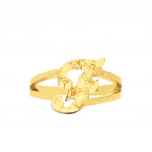 Nugget Letter F Ring - Rings