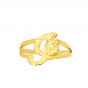 Nugget Letter J Ring - Rings