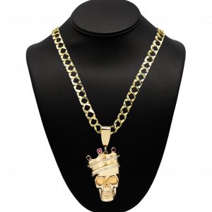 Large Diamond Skull .49ct #135- Pendant