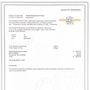 Brilliant Cut 1.5ct Lab #227- Diamond Ring - Image 3