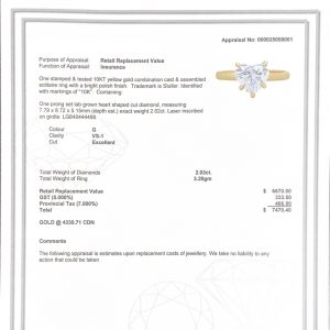 Heart 2ct Lab #87- Diamond Ring - Image 3