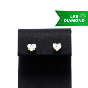 Heart 3.0ct Lab 14k #33-Diamond Earrings