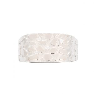 Cz Nugget - Silver Ring