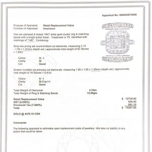 Princess Cut Cluster 2.7ct #61 - Diamond Ring - Image 3