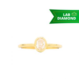 Oval Cut .50ct Lab 14k - Diamond Ring