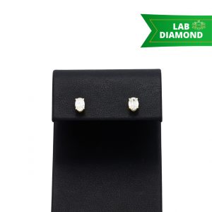 Oval Cut 1.0ct Lab 10k -Diamond Earrings