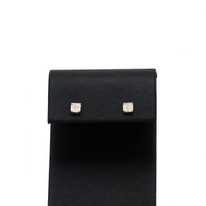 Square Cluster 0.04ct- Genuine Diamond Earrings