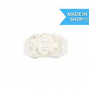 Biker Nugget Ring - Silver Ring