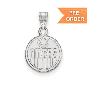 Small Oilers NHL- Silver Pendant