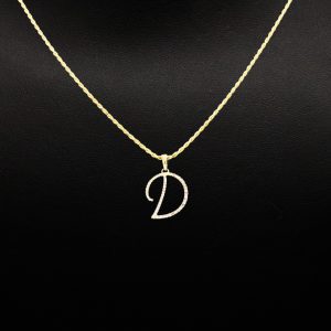 Diamond Letter D .16ct- Pendant - Image 3