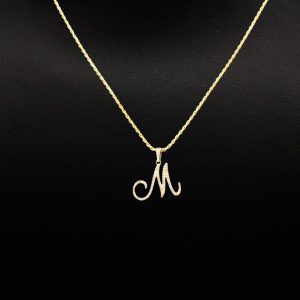 Diamond Letter M .17ct- Pendant - Image 3