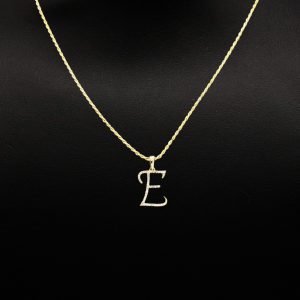 Diamond Letter E .17ct- Pendant - Image 3