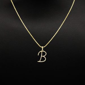 Diamond Letter B .18ct- Pendant - Image 3