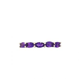 Oval Amethyst 18k - Diamond Ring - Image 3