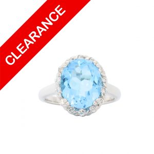 Topaz .35ct  10k - Diamond Ring
