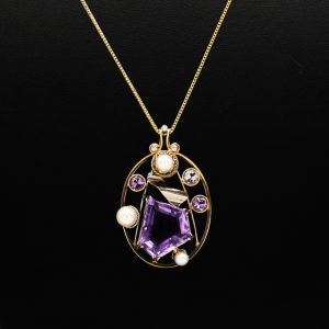 Amethyst Pendant 14k #125- Pendant - Image 3
