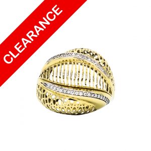 Cz Dome 10k - Ring