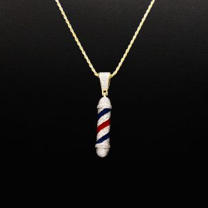 Diamond Barber Pole .50ct - Pendant - Image 3