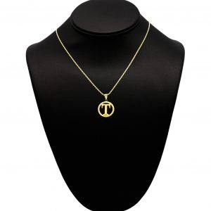 Round Letter T - Pendant