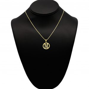 Round Letter M - Pendant
