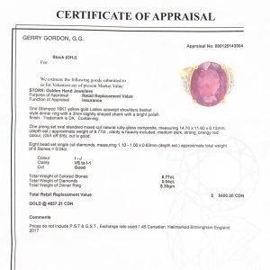 Natural Ruby 18k #220 - Diamond Ring - Image 3