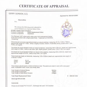 Amethyst Pendant 14k #125- Pendant - Image 5