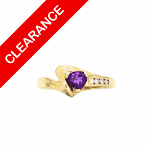 Amethyst - Diamond Ring