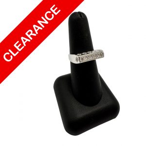 White gold Bar 14k - C.Z. Ring