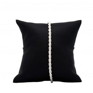 Rope 3.5mm 6.5"- Silver Bracelet