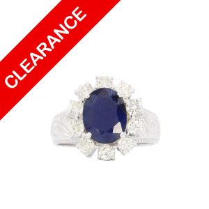 Sapphire .88ct 14k #272 - Diamond Ring