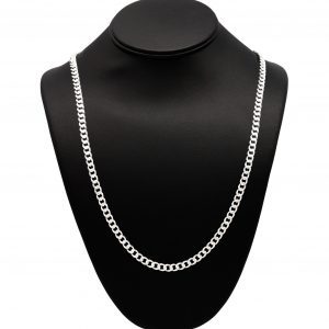 Solid Curb 5.5mm 24" - Silver Chain