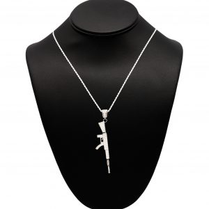 Cz Gun - Silver Pendant