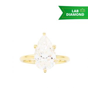 Pear 4ct Lab #76 - Diamond Ring