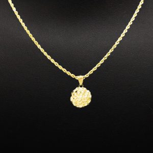 Small Round Nugget 10k - Pendant - Image 3