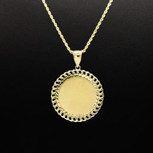 Cuban Diamond Cut Memory Pendant 10k- Pendant - Image 3