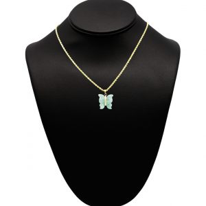 Jade Butterfly 14k- Pendant