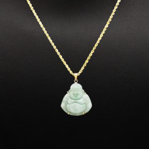 Jade Buddha 14k- Pendant - Image 3