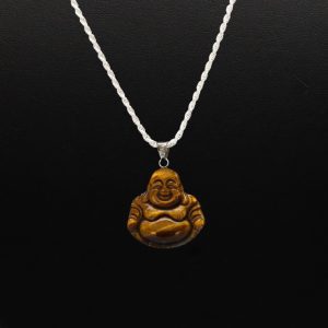 Tigers Eye Buddha Silver - Pendant - Image 3